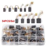 54pcs Electric Motor Carbon Brushes for Electric Hammer Drills Angle Grinders