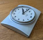 Junghans Ato Mat Wall Clock Porcelain White German Clock 1970's ,Vintage Retro