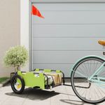 WALPLUS Bike Trailer Green Oxford Fabric Iron Frame Cargo Pet Wagon