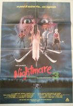 A NIGHTMARE ON ELM STREET 3 55"X 78" Original Italian Movie Poster