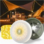 66FT/20M Retractable Camping String Lights Reel Portable Stowable Strip Light...