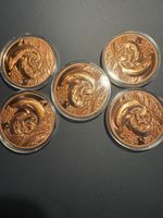 5 oz Coin Copper 999 Dolphin Round Bullion Coin In Capsule UK Seller investment!