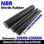 Black Solid Nitrile Rubber Round Rod Materials Ø 20MM-220MM, L=100MM/250MM/500MM