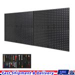 4Pcs Metal Wall Mounted Tool Peg Board Set Pegboard Wall Organizer Storage Board