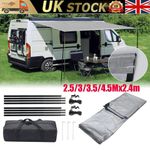 RV Side Tent Set Campervan Awning Canopy Sun Shade Shelter 2.5/3/3.5/4.5Mx2.4m