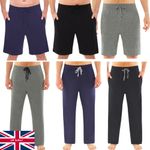 Mens Pyjama Sleep Shorts Trousers PJ Bottoms Singles OR 2 Pack Just Essentials 