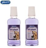 2X JOHNSONS VETERINARY ANTI-PLAQUE DENTAL RINSE FORMULA DOG CAT FRESH 250ML