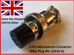 6 Pin Microphone Connector Mike Plug Mic (GX16-6) 