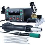 YIHUA 902D-IV T12 Soldering & Hot Air Rework Station Kit Digital Adjustable Temp