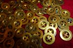 ORIGINAL WW2 BRITISH ARMY RAF BATTLEDRESS BD BRASS BUTTONS vtg NOS