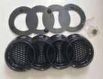 Audi front grille emblem mount bracket and choice of emblem 285mm for honeycomb