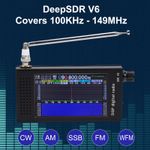 SDR Radio Receiver DeepSDR V6 4.3 Inch IPS Touchscreen DSP Shortwave Radio With