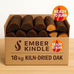 18KG Hardwood Kiln Dried Oak Firewood XL 60L Sack 25CM Chunky & Slim Mix FAST UK
