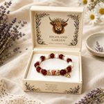 Highland Cow Beaded Bracelet for Women | Highland Garden Inspirational Jewelry