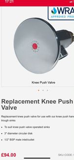 2 VIRVAL Silver Knee Push Valve Replacement