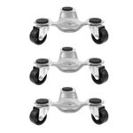 3Pcs Steel Furniture Moving Dolly with Durable Swivel Plastic Casters for Home