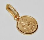 9CT GOLD ST CHRISTOPHER PENDANT - NEW - SOLID 9K GOLD
