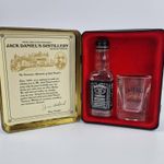 Vintage Jack Daniels No.7 Tin Box with Bottle and Glass Collectors Item