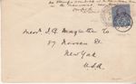 Boer War: QV Cover: British PO via London (stamp added) to New York, 1900