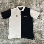 Guinness England Polo Shirt Mens Large Rugby Style Black White Cotton Top