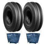 PAIR of BKT 6.00-16 Tractor Tyre 3 Rib 6PR 9090 88A6/80A8 F-2 TT & INNER TUBES