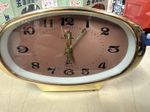Vintage 1970’s Chinese Five Rams Alarm Clock Mechanical  Wind Up Gold