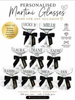 personalised martini glasses Flutes and wine glass