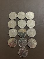 Job Lot 13 Beatrix Potter 50p Coins collectible rare coins