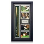 Steve Davis And Jimmy White Signed Snooker Cue. Framed