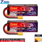 2x Zeee 3S 6200mAh 11.1V XT90 Lipo Battery 120C Hardcase for RC Car Helicopter