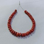 100%Natural Sea Coral Rondelle Beads Loose Gemstone Italy Red Coral Undyed Beads