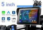 5inch Touch Screen GPS Navigation Sat Nav Motorcycle Carplay Bluetooth Waterprof