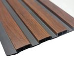 Dark Oak WPC Slatted Wall Panels 15x230cm Indoor Outdoor Cladding Pack of 14