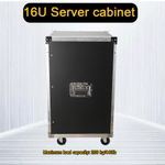 16U Server Rack Network Cabinet Frame with 4 Wheels 200KG Loading Server Case