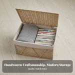 Woven storage container with Lid particleprotective Lidded Woven storage