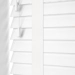 WHITE FAUX WOOD TAPED VENETIAN WOODEN BLIND - MADE TO MEASURE - 5 YEAR GUARANTEE