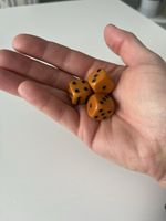 Vintage Butterscotch Bakelite Dice Set of 3 - Replacement Gaming Pieces Retro