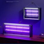 Bug Zapper Electric Insect Killer Mosquito Fly Pest Trap Blue LED Indoor Lamp UK