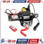 12V Electric Winch 2 Wireless Remotes Off Road Towing Waterproof Controller
