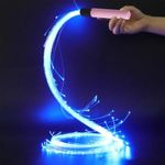 LED Fiber Optic Whip 360 Swivel Super Bright Light up Rave Toy Pixel Flow Lace D