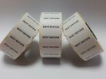 "BEST BEFORE" White Permanent Pre-Printed CT4 26 x 12mm Price Gun Date Labels