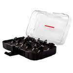 Excel 1/4" Shank 12 Piece TCT Router Bit Cutter Set in Transparent Case