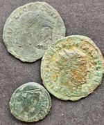 Roman bronze coins. Lot of 3 coins