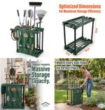 GARDEN TOOL STORAGE RACK HOLDER GARDENING CADDY SHED EQUIPMENT STORE ORGANISER