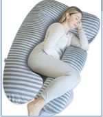 PharMeDoc Pregnancy Pillows, U-Shape Full Body Pillow – Jersey Cover Silver Moon