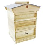 National Pine Bee Hive Starter Kit with Frames and Wax Gabled Roof Beekeeping