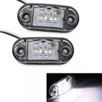 2x 12v 4 Smd Led Front Side Marker White Lights Trailer Caravan Truck Van Dot