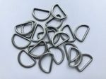 25mm D Rings WELDED Metal Antique Silver Industrial Fasteners D Ring Dee (D62)