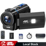 4K Touchscreen Video Camera 48MP Handheld Digital Camcorder DV w/IR Night Vision