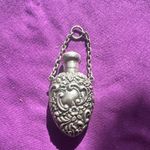 Antique 1886 Victorian Sterling Silver Scent Bottle